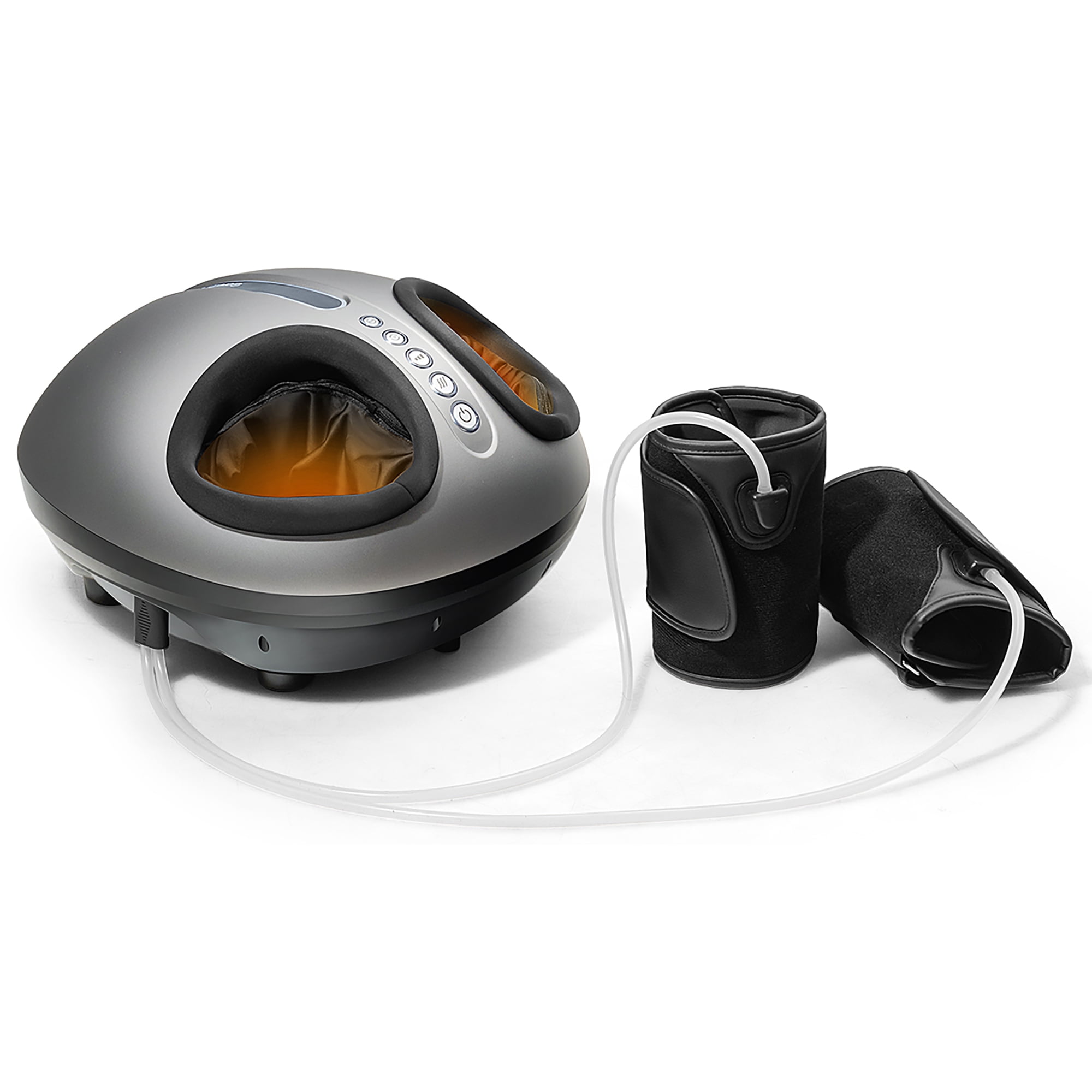 costway shiatsu kneading rolling vibration heating foot calf leg massager Costway Leg Massager Shiatsu Kneading Rolling Vibration Heating Foot Calf  Black