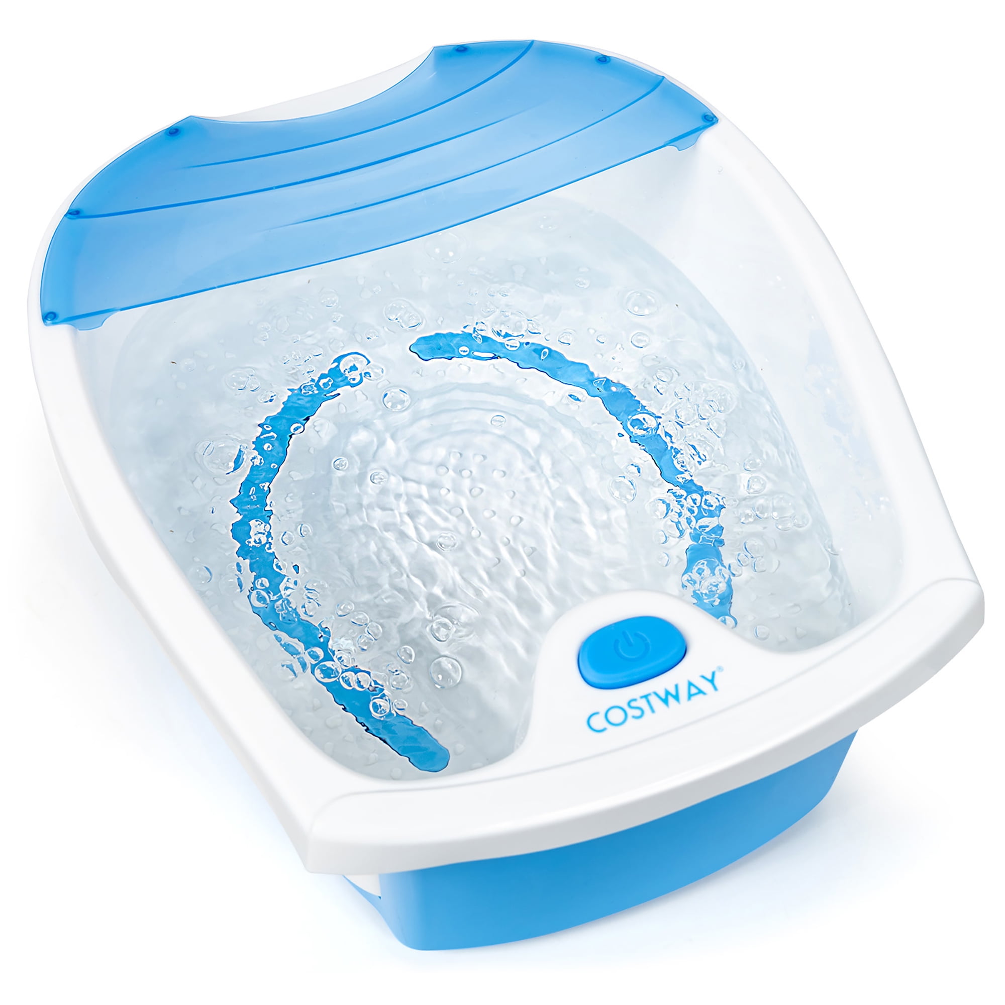 Costway Foot Spa Bath W/ Smooth Bubble Massage Nodes & Arch ToeTouch