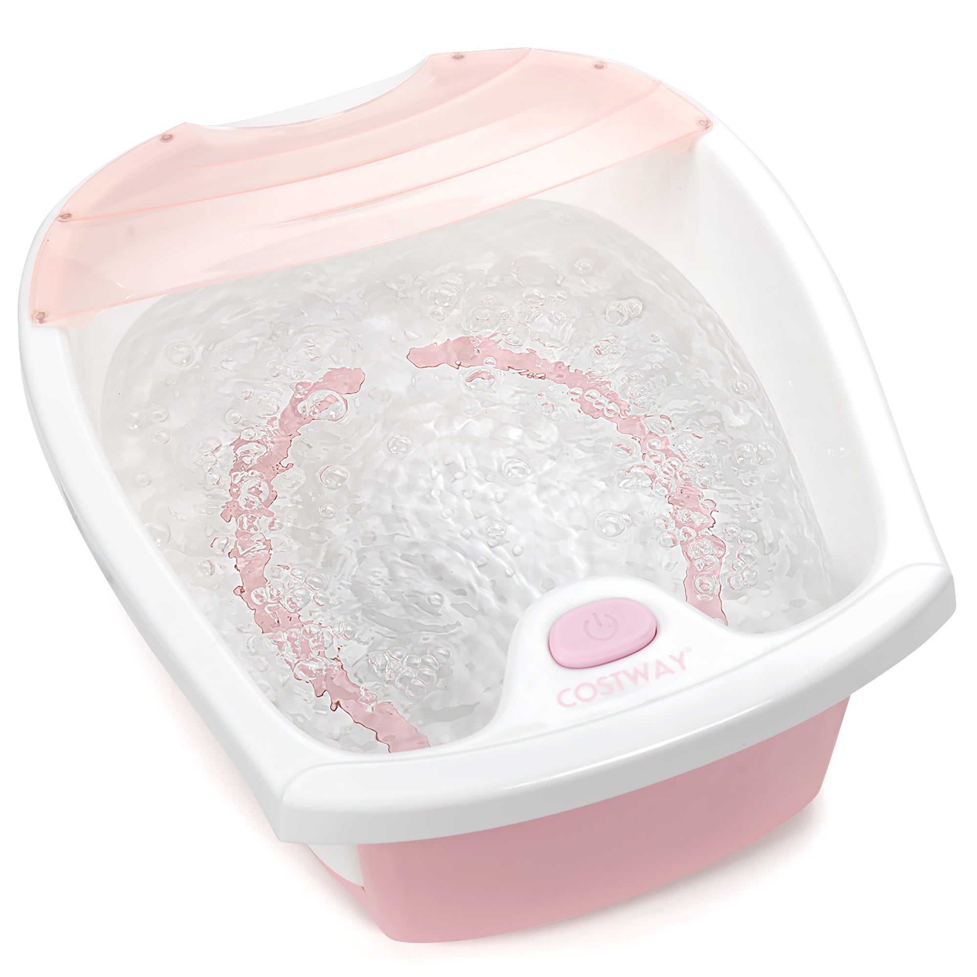 Costway Foot Spa Bath Machine with Water Heat & Bubble Massage Nodes
