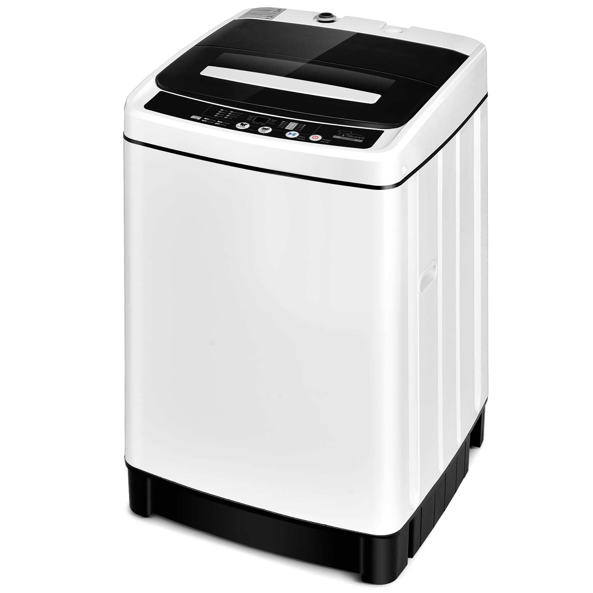 Costway Full-Automatic Washing Machine 1.5 Cu.Ft 11 LBS Washer & Dryer  White 