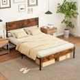 thumbnail image 1 of Costway Full Size Bed Frame with Wooden Headboard Under-Bed Storage No Box Spring Needed, 1 of 11