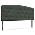 thumbnail image 1 of Costway Full Size Upholstered Headboard Only Adjust Button Tufted Faux Linen Dark Grey, 1 of 11