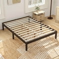 thumbnail image 1 of Costway Full Size Wooden Platform Bed Frame 14" with Rubber Wood Legs Under-bed Storage Brown, 1 of 9