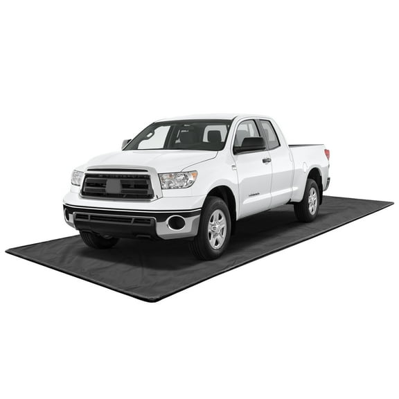 Costway Garage Floor Mat Non-Slip Containment Mat for Waterproof Protection Black Large