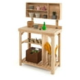 thumbnail image 1 of Costway Garden Potting Table Outdoor Potting Bench Wooden Workstation w/Storage Shelf, 1 of 10