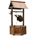 thumbnail image 1 of Costway Garden Rustic Wishing Well Water Fountain Wooden Outdoor Electric Backyard Pump, 1 of 9