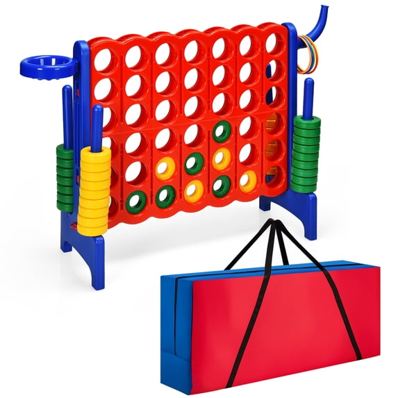Costway 4 in A Row Jumbo 4-to-Score Game Set W/Storage Carrying Bag for Kids Adult