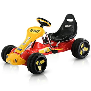 Aosom Pedal Go Kart Children Ride on Car Cute Style with Adjustable Seat  Plastic Wheels Handbrake and Shift Lever