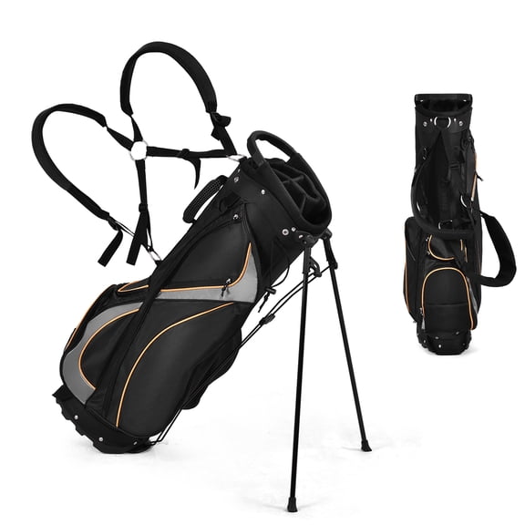 Costway Golf Stand Bag Portable Lightweight Golf Carry Club Bag w/ 8-way Divider