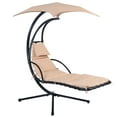 thumbnail image 1 of Costway Hanging Chaise Lounger Chair Arc Stand Air Porch Swing Hammock Chair Canopy, 1 of 5