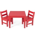 thumbnail image 1 of Costway Heavy Duty All Weather Outdoor3 Piece Kids Table and 2 Chairs Set, 1 of 9
