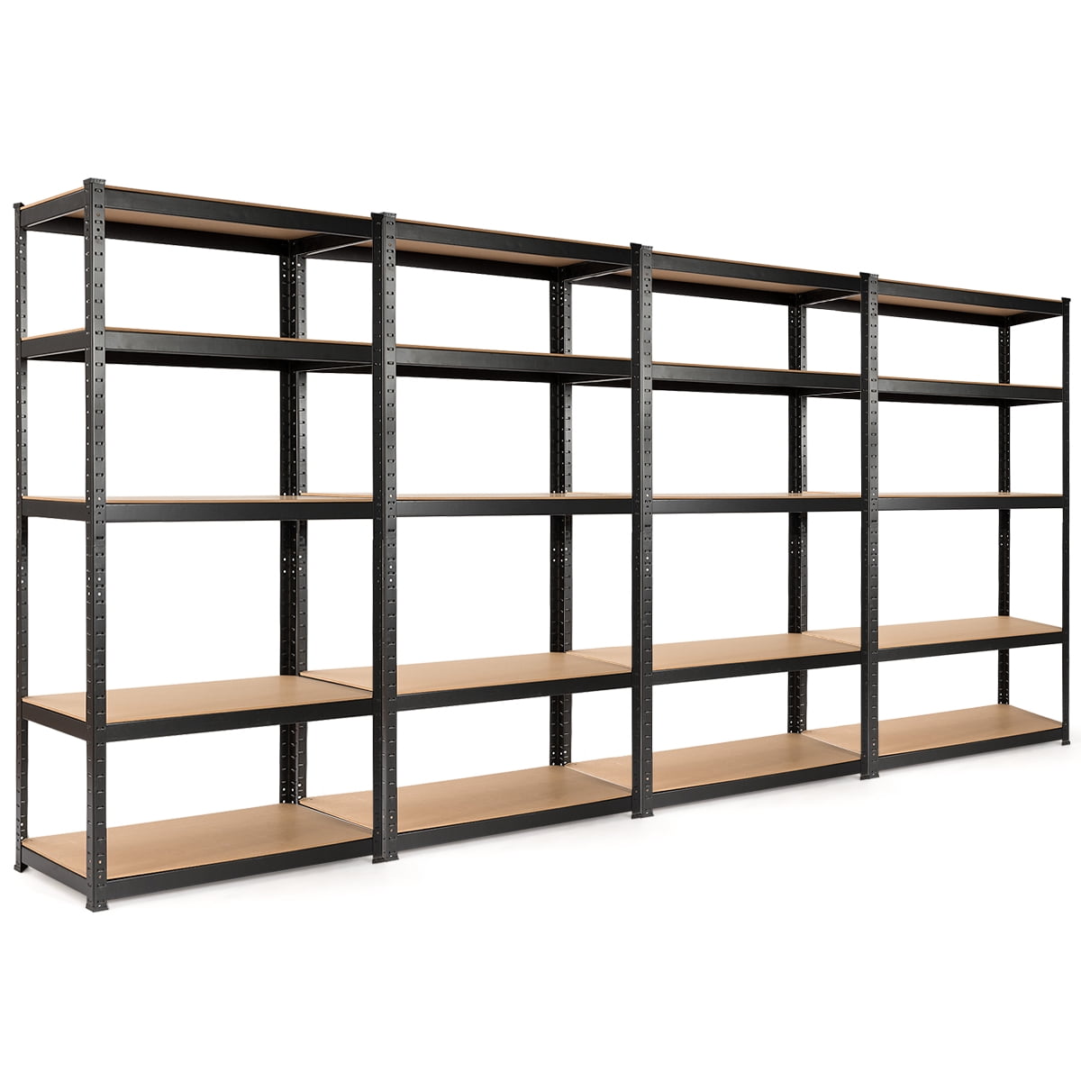 Costway Heavy Duty Steel 3PCs 72'' 5 Level Garage Shelf Metal Storage Adjustable Shelves Unit