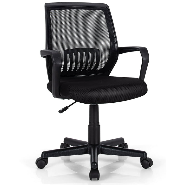 Costway Adjustable Mid-Back Mesh Office Chair with Lumbar Support