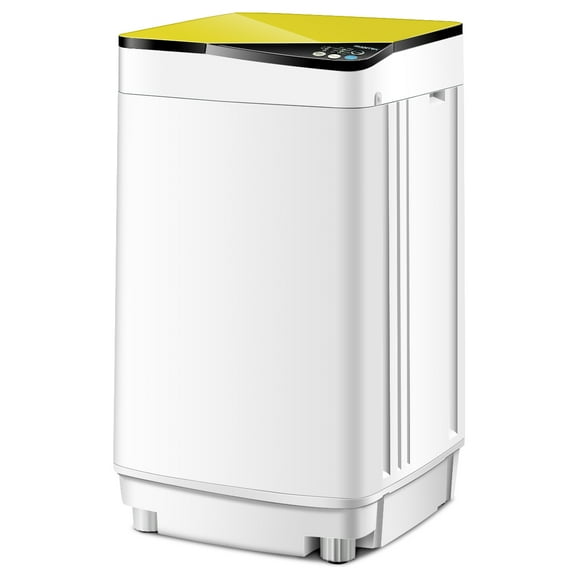 Costway High Efficiency 7.7 lbs Full-Automatic 48.4 lb 16.50" x 16.00" x 29.50" Washing Machine