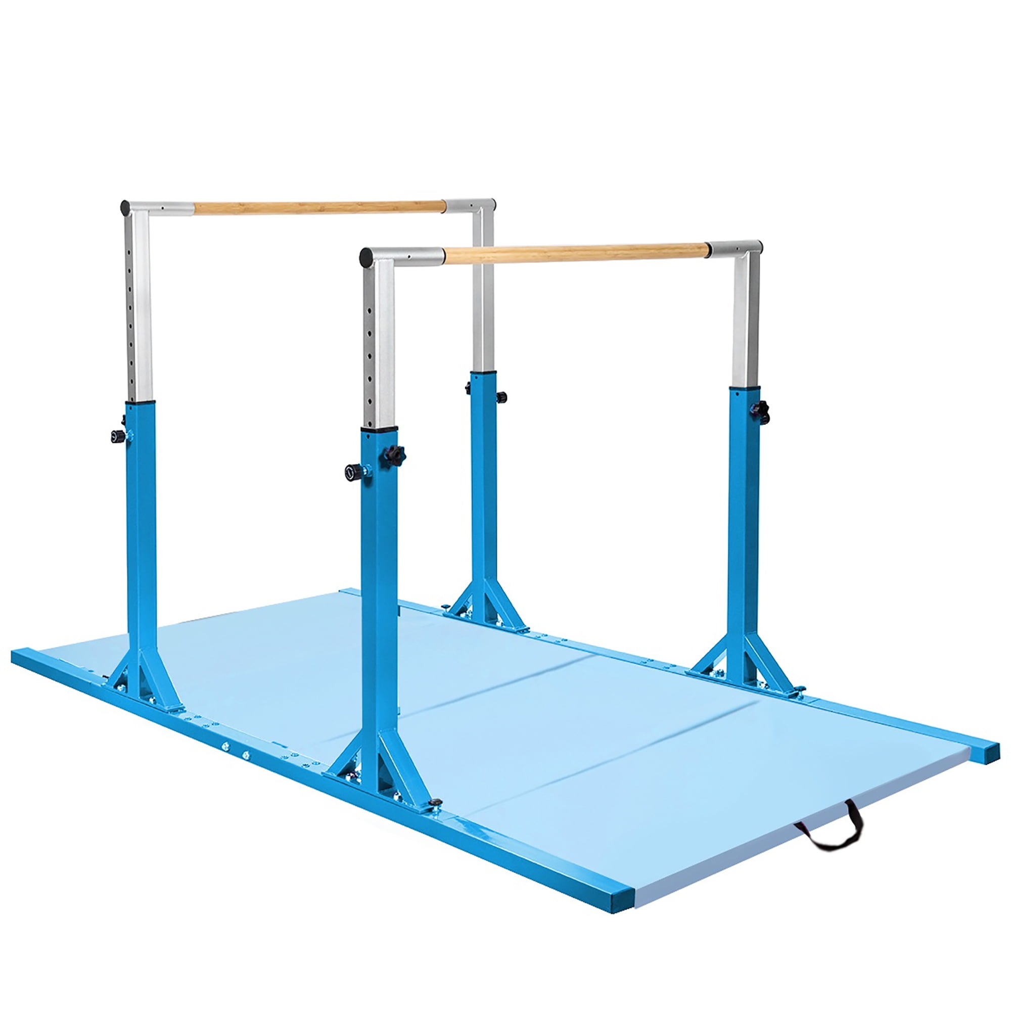 Costway OUTDOOR Horizontal Train Bar W/ 4'x8'x2'' KIDS Gymnastics Mat Folding Panel Fitness