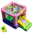 thumbnail image 1 of Costway Inflatable Bounce House Bouncy Castle with Slide & Basketball Rim 480W Blower, 1 of 9