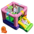 thumbnail image 1 of Costway Inflatable Bounce House Bouncy Castle with Slide & Basketball Rim 520W Blower, 1 of 9