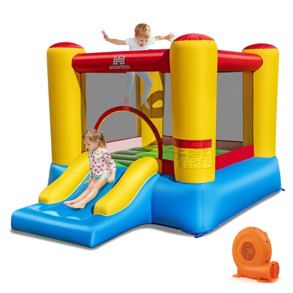 Costway Inflatable Bouncer Kids Slide Bounce House for Indoor Outdoor with 380W Blower