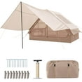 thumbnail image 1 of Costway Inflatable Camping Tent 4-6 People Waterproof Blow-up Air Tent with Porch, Pump, 1 of 11
