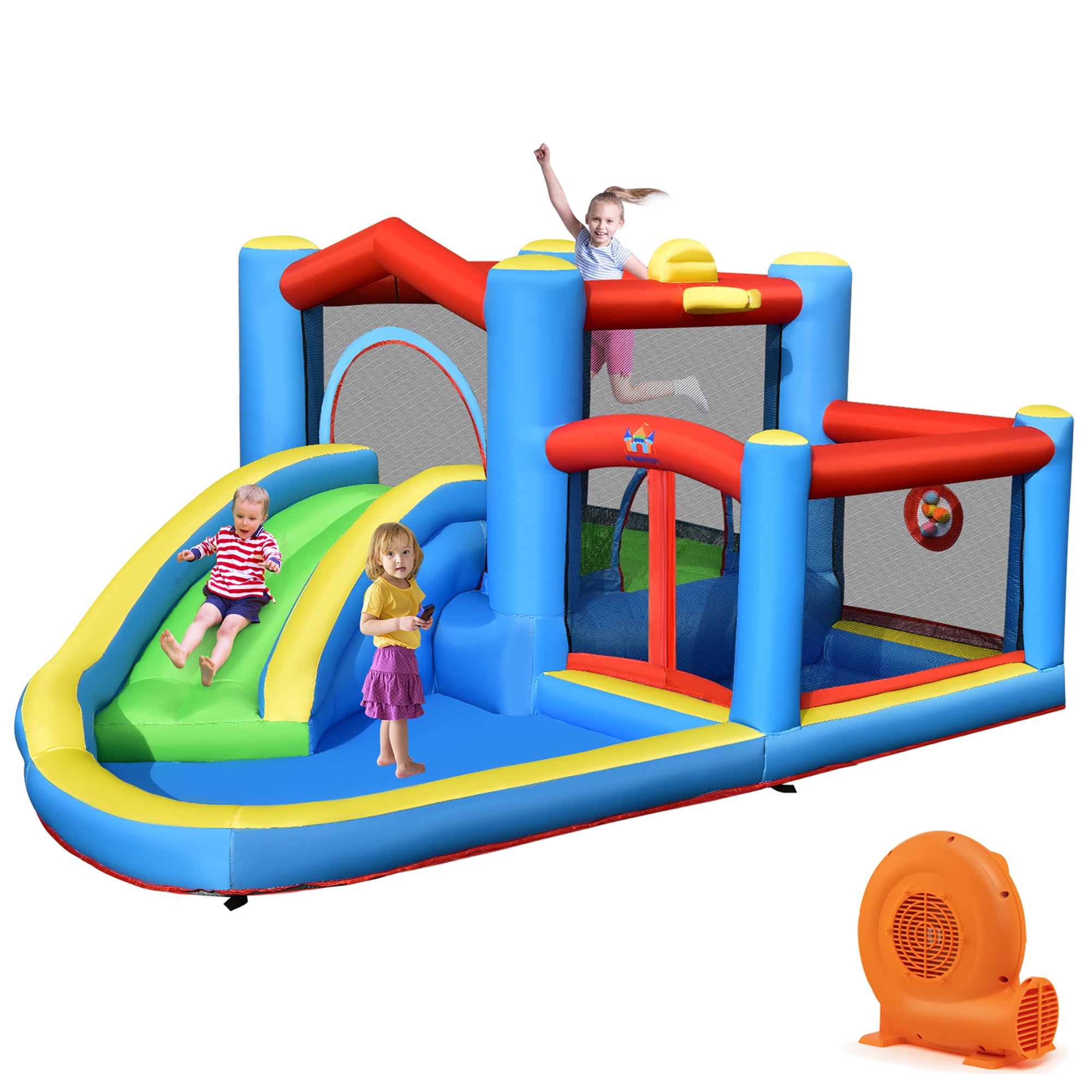 Costway Inflatable Kids Water Outdoor Indoor Blow Slide Bounce Castle ...