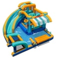thumbnail image 1 of Costway Inflatable Water Park with Market Stand Climbing Wall Splash Pool Blower Excluded, 1 of 10