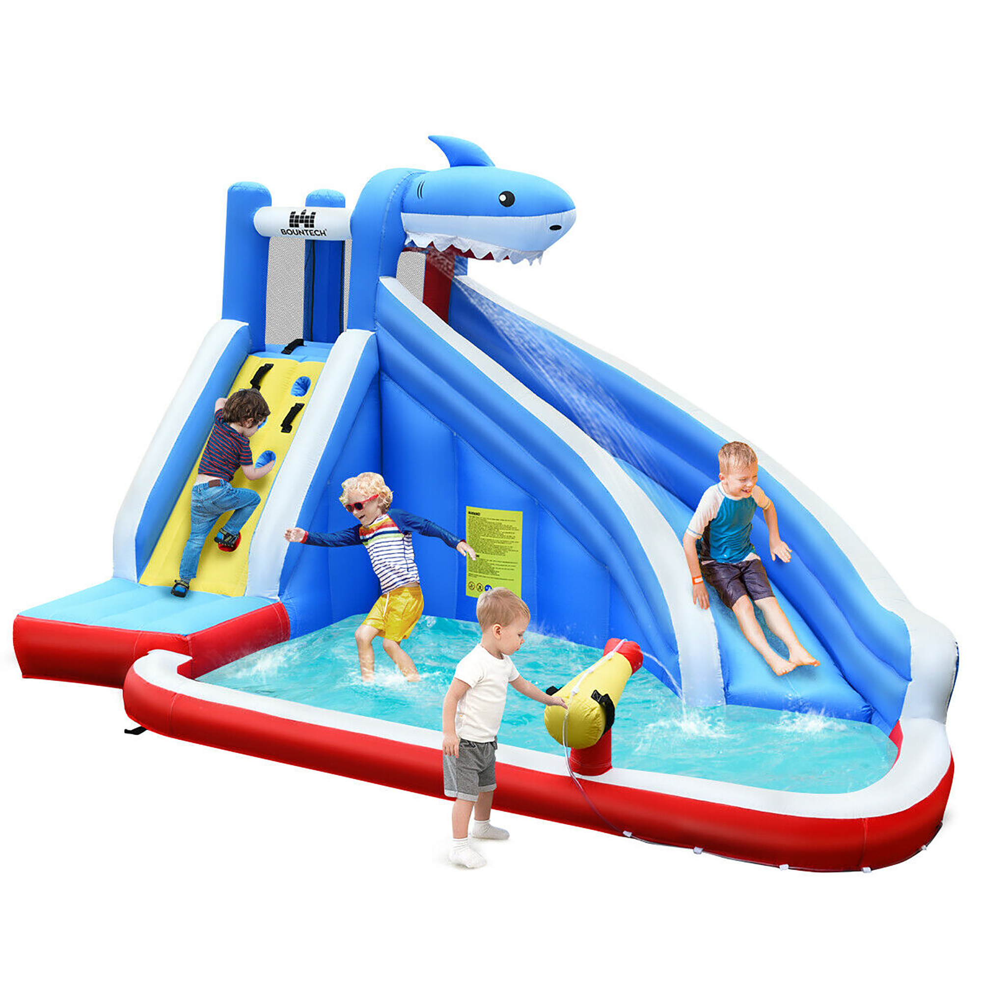 Costway Inflatable Water Slide Animal Shaped Bounce House Castle Splash Water Pool without Blower - image 1 of 10