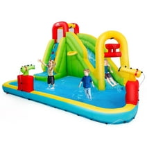 Costway Inflatable Water Slide Kids Splash Pool Bounce House without Blower