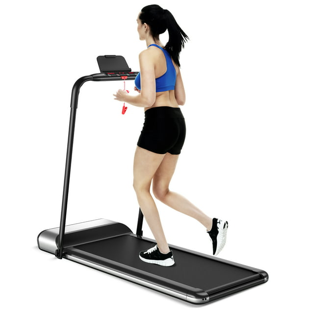 Costway Installation-Free Ultra-Thin Folding Treadmill Exercise Fitness Machine w/5-Layer