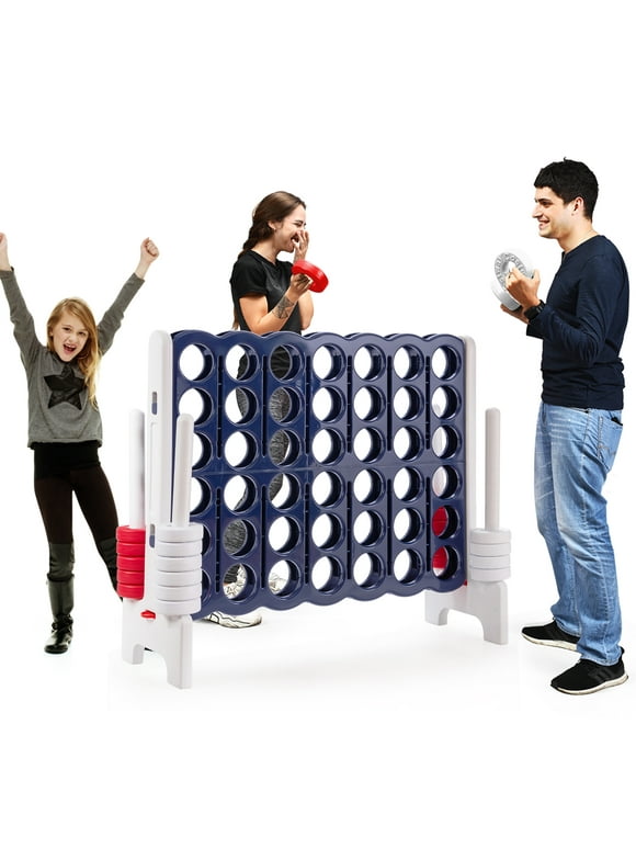 Costway Jumbo 4-to-Score 4 in A Row Giant Game Set Indoor Outdoor Adults Kids Family Fun