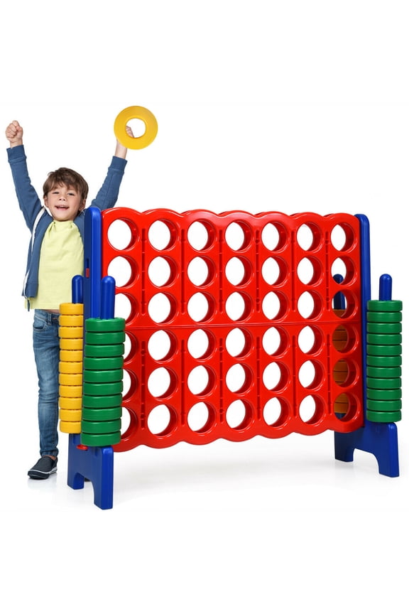 Jumbo 4-to-Score 4 in A Row Giant Game Set Kids Adults Family Fun Red+Blue