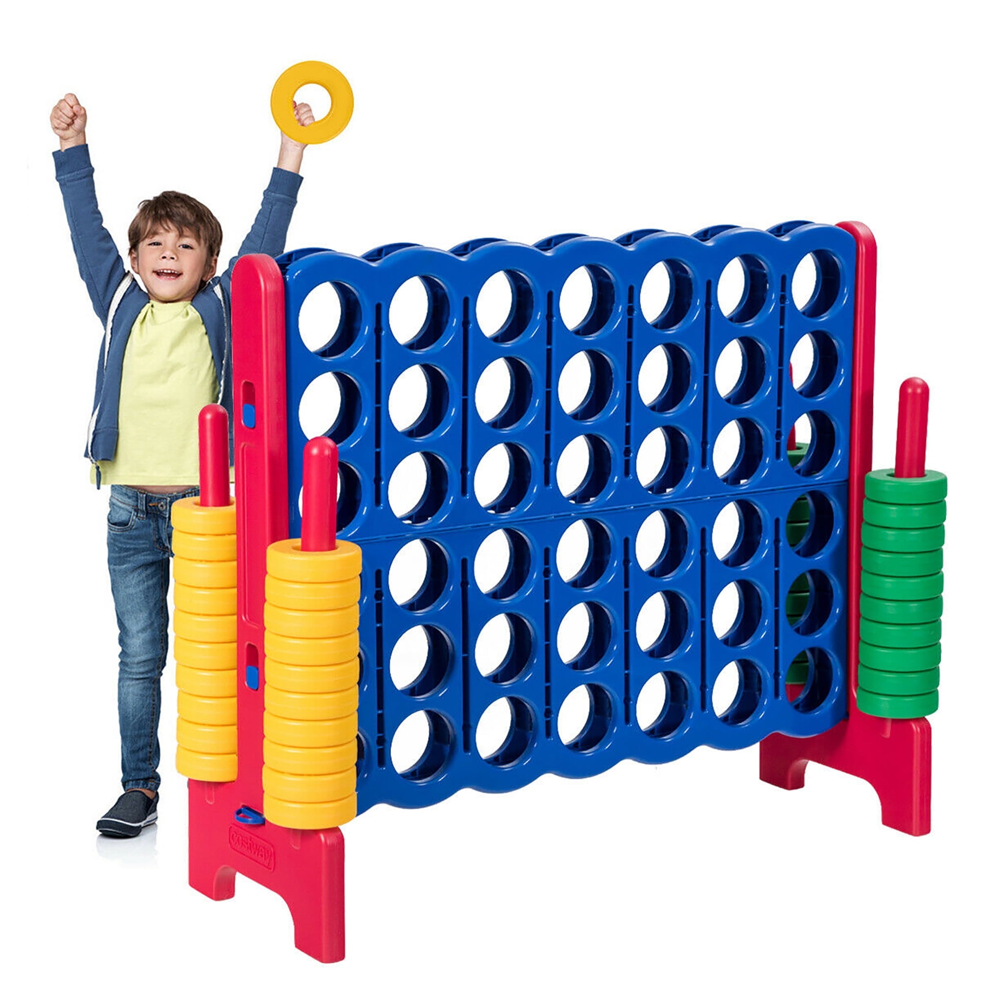 Costway Jumbo 4-to-Score Giant Connect Four Game, 3.5' Tall Costway Jumbo 4-to-Score Giant Connect Four Game, 3.5' Tall
