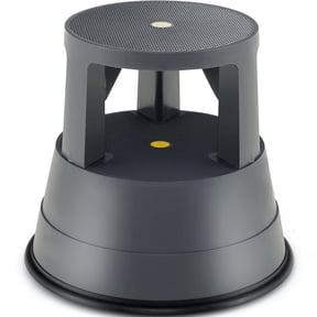 Costway Kick Stool Rolling Step Stool W/ Non-Slip Rubber Platform 330LBS Capacity Gray Backless