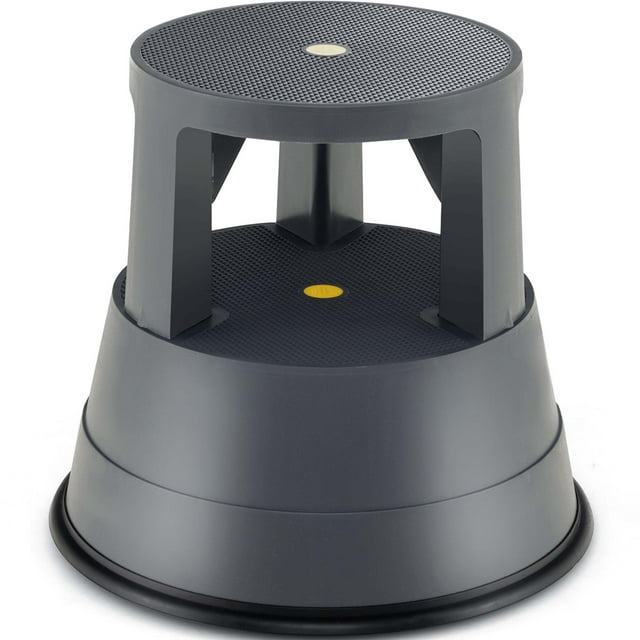 Costway Small & Round Kick Stool for Adults - Rolling Step Stool with ...