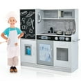thumbnail image 1 of Costway Kid's Pretend Play Kitchen Toddler Kitchen Playset with Blackboard White, 1 of 10