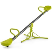 Costway Totter for Kids Outdoor 360 Degree Rotating Seesaw with Sit & Spin Green
