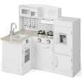 thumbnail image 1 of Costway Kid’s Corner Kitchen Playset Wooden Chef Play with Sink Stove Range Hood Utensils, 1 of 9