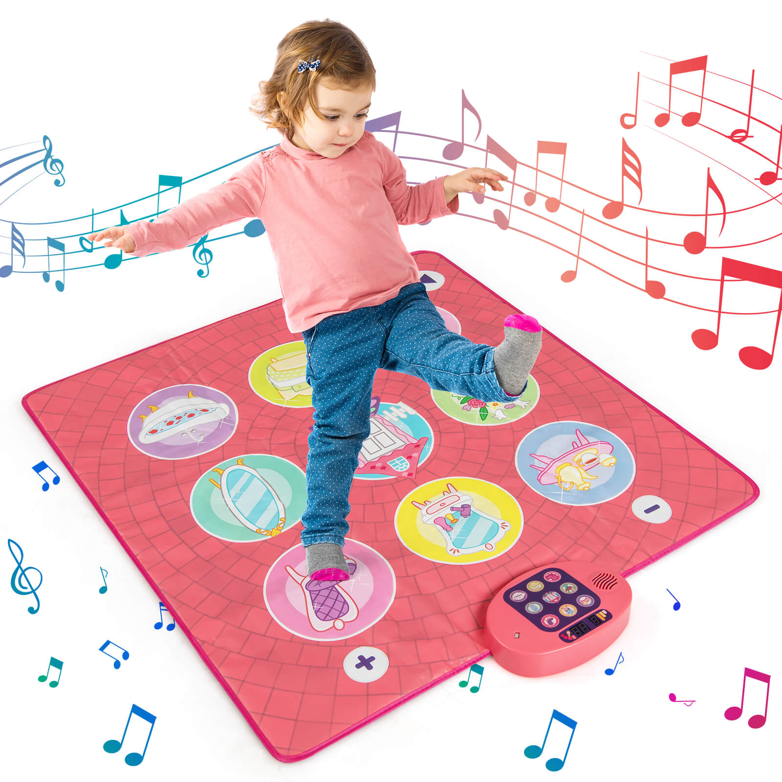 Costway Kids Dance Mat Electronic Dancing Pad With 3 Game Modes Music Costway Kids Dance Mat Electronic Dancing Pad With 3 Game Modes Music