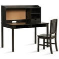 thumbnail image 1 of Costway Kids Desk & Chair Set Study Writing Desk w/ Hutch & Bookshelves Brown, 1 of 12