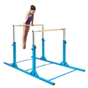 Costway Kids Double Horizontal Bars Home Gym Adjustable