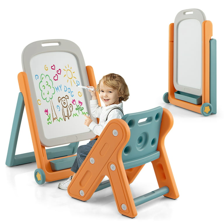 Shop Fully Wooden Montessori-Style Arts and Crafts Easel Kids, Infants.  Children Toy and Aesthetic Wall Ornament.