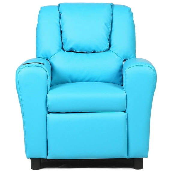 Costway Kids Recliner Armchair Children's Furniture Sofa Seat Couch Chair w/Cup Holder, Multiple Colors