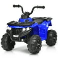 thumbnail image 1 of Costway Kids Ride On ATV Quad 4 Wheeler Electric Toy Car 6V Battery Power Led Lights, Blue, 1 of 8