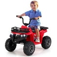 thumbnail image 1 of Costway Kids Ride On Electric ATV 6V 4-Wheeler Quad Car with One-Button Start Tread Tires Red, 1 of 9