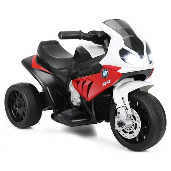 Costway Kids Ride On Motorcycle BMW Licensed 6V Electric 3 Wheels Bicycle Music & Light Red