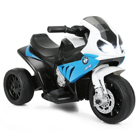 Costway Kids Ride On Motorcycle BMW Licensed 6V Electric 3 Wheels Bicycle Music & Light Blue