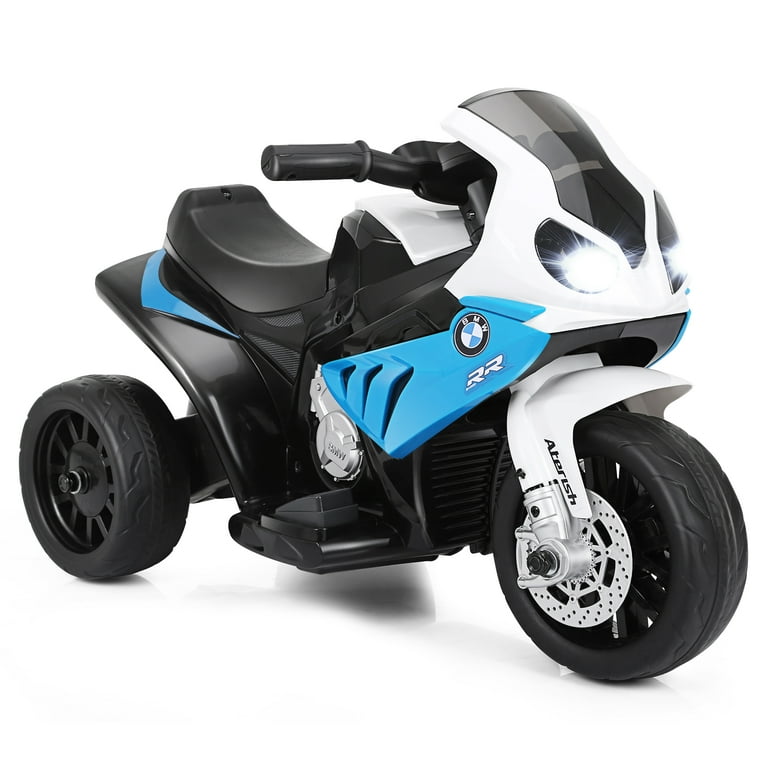 Costway Kids Battery Operated Motorcycle, 3 Wheels, Music