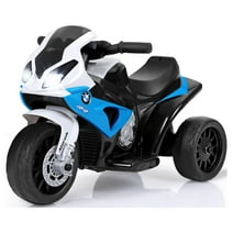Costway Kids Ride On Motorcycle BMW Licensed 6V Electric 3 Wheels Bicycle with Music & Light (Suitable for 18-36 Months Age)