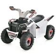 thumbnail image 1 of Costway Kids Ride on ATV 4 Wheeler Quad Toy Car 6V Battery Powered Motorized Toy White, 1 of 9