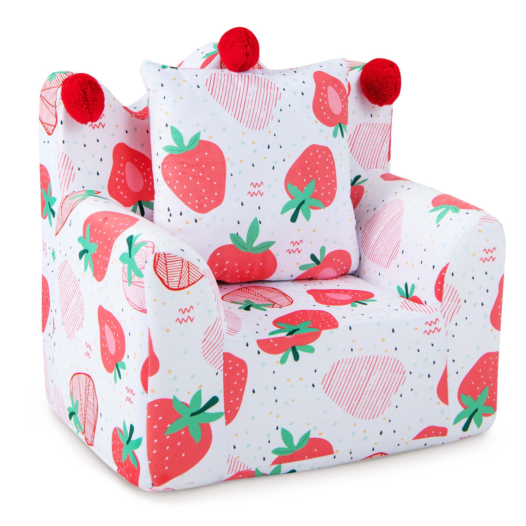 Costway Kids Sofa Chair Foam Filled Armchair Strawberry Toddler Couch With Cover Pillow D991edc5 124e 4b2e A3ad 497064d2654b.b498246590b0a4273f94018c103b0a0c 
