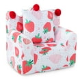 thumbnail image 1 of Costway Kids Sofa Chair Foam Filled Armchair Strawberry Toddler Couch with Cover & Pillow, 1 of 10
